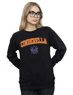 Disney dames prinses assepoester varsity sweatshirt Zwart - XXL