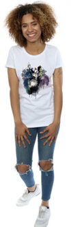 Disney dames schurken katoenen t-shirt Wit - XXL
