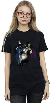 Disney dames schurken katoenen t-shirt Zwart - XXL