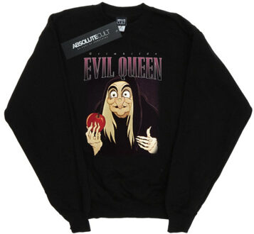 Disney dames sneeuwwitje boze koningin montage sweatshirt Zwart - XXL
