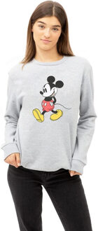 Disney Dames strides mickey mouse gewassen sweatshirt Grijs