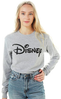 Disney Dames t-shirt met lange mouwen en logo - maat XL Grijs