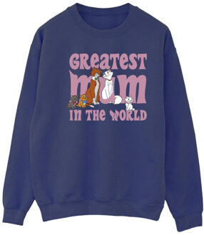 Disney dames the aristocats grootste moeder sweatshirt Blauw