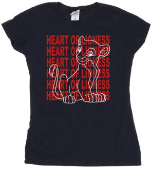 Disney dames the lion king heart of a lioness katoenen t-shirt Blauw - XL