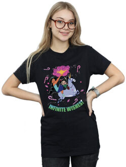 Disney dames wreck it ralph jasmine en vanellope katoenen vriendje t-shirt Zwart - S