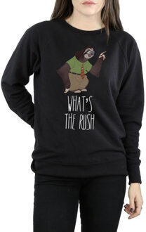 Disney dames zootropolis what´s the rush sweatshirt Zwart - XL