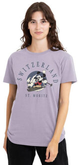 Disney Dames zwitserland mickey mouse t-shirt Paars