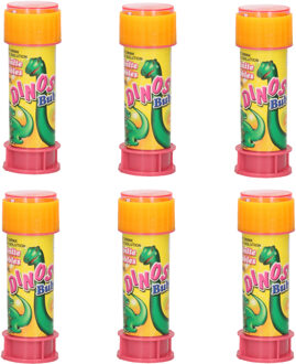 Disney Dinosaurus bellenblaas flesjes - 6x - met bal spelletje in dop - 60 ml - voor kinderen