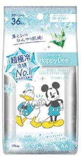 Disney Donald Duck Mickey Mouse Happy Deo Body Sheet Super Extra Cool Frozen Lily - 36 pcs