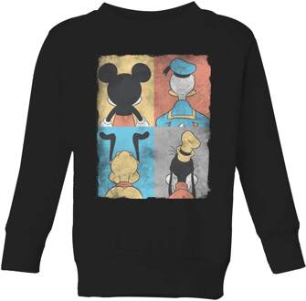 Disney Donald Duck Mickey Mouse Pluto Goofy Tiles Kids' Sweatshirt - Black - 110/116 (5-6 jaar) - Zwart