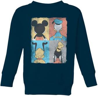 Disney Donald Duck Mickey Mouse Pluto Goofy Tiles Kids' Sweatshirt - Navy - 122/128 (7-8 jaar) - Navy blauw