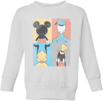 Disney Donald Duck Mickey Mouse Pluto Goofy Tiles Kids' Sweatshirt - White - 98/104 (3-4 jaar) - Wit - XS
