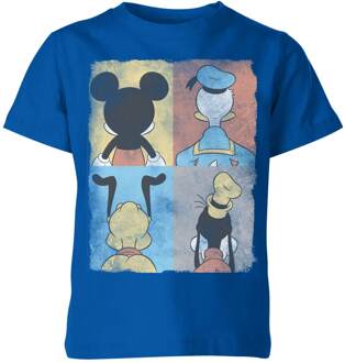 Disney Donald Duck Mickey Mouse Pluto Goofy Tiles Kids' T-Shirt - Blue - 122/128 (7-8 jaar) - Blue