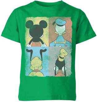Disney Donald Duck Mickey Mouse Pluto Goofy Tiles Kids' T-Shirt - Green - 146/152 (11-12 jaar) - Groen - XL
