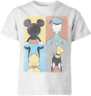 Disney Donald Duck Mickey Mouse Pluto Goofy Tiles Kids' T-Shirt - White - 122/128 (7-8 jaar) - Wit