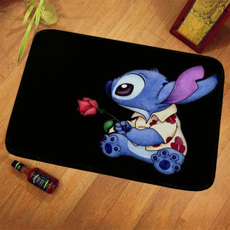 Disney Doormat Lilo and Stitch Kids Playmat Home Mat Anti Slip Carpet Living Room/Hallway Bath Mat for Kids Rug