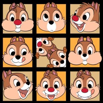 Disney Faces Unisex T-Shirt - Black - 5XL Zwart