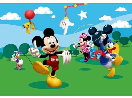 Disney Fotobehang Mickey Mouse Groen, Blauw En Geel - 360 X 254 Cm - 600357
