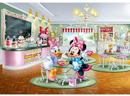 Disney Fotobehang Minnie Mouse & Katrien Duck Groen, Roze En Blauw - 255 X 180 Cm