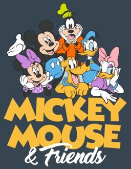 Disney Friends Unisex T-Shirt - Charcoal - XS Zwart