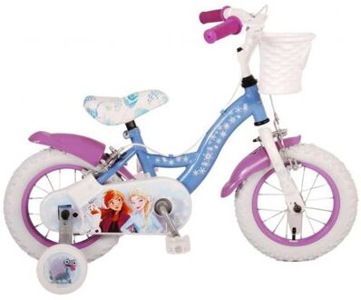 Disney Frozen 2 Kinderfiets - Meisjes - 12 inch - Blauw/Paars - Twee handremmen