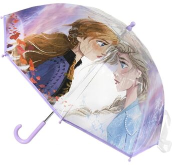 Disney Frozen 2 paraplu lila/transparant voor meisjes 71 cm Multi