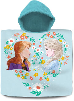 Disney Frozen bad cape/poncho - 60 x 120 cm - katoen - voor kinderen - Badcapes