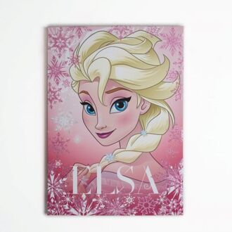 Disney Frozen - Canvas Schilderij - Elsa - 70x50 cm Roze, Wit