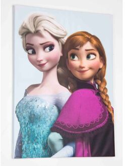 Disney Frozen - Canvas Schilderij - Elsa & Anna - 50x70 cm Multicolor