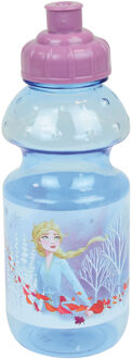 Disney Frozen drinkfles/drinkbeker/bidon met drinktuitje - blauw - kunststof - 350 ml - Schoolbekers