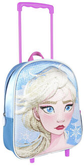 Disney Frozen Elsa handbagage koffer/weekendtas voor meisjes/kinderen 31 x 26 cm - Kinder reiskoffers Multikleur