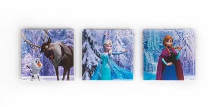 Disney Frozen Frozen - Canvas Schilderijset - 3x 30x30 cm Multicolor