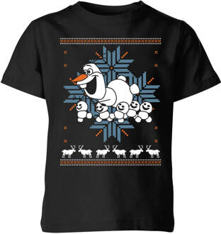 Disney Frozen Olaf and Snowmen Kids' Christmas T-Shirt - Black - 110/116 (5-6 jaar) Zwart