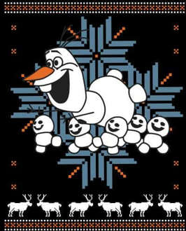 Disney Frozen Olaf and Snowmen Women's Christmas Sweatshirt - Black - 3XL Zwart