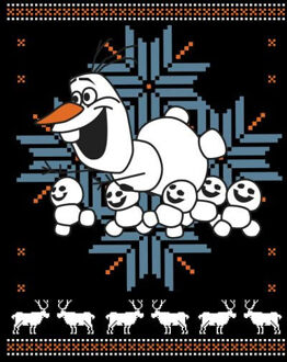 Disney Frozen Olaf and Snowmen Women's Christmas T-Shirt - Black - 3XL Zwart