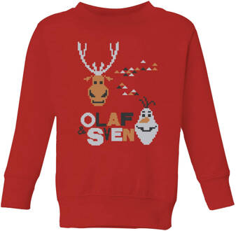 Disney Frozen Olaf and Sven Kids' Christmas Sweatshirt - Red - 146/152 (11-12 jaar) Rood - XL