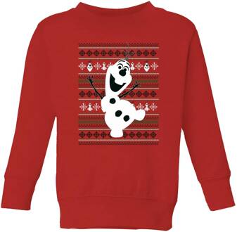 Disney Frozen Olaf Dancing Kids' Christmas Sweatshirt - Red - 110/116 (5-6 jaar) Rood
