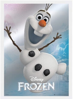 Disney Frozen: Olaf luxe poster in houten lijst, 50 x 70 cm