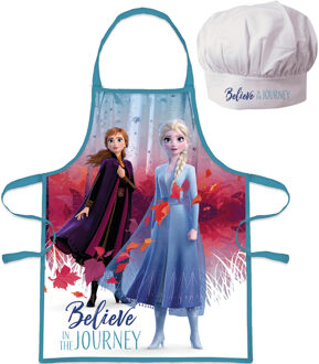 Disney Frozen Schort En Koksmuts Meisjes 36 Cm Polyester Blauw