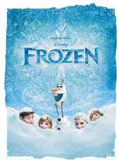 Disney Frozen Snow Poster T-shirt - Wit - 5XL