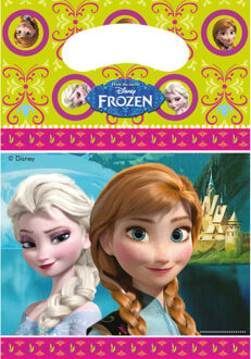 Disney Frozen thema feestzakjes 6x stuks - Uitdeelzakjes Multikleur