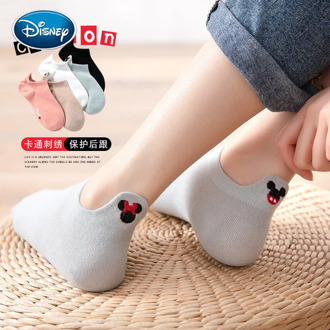 Disney Girl Socks Mickey head embroidered socks Cattoon Minnie girl socks cotton summer thin cotton women socks