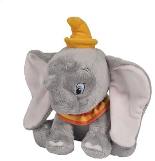 Disney Grijze Disney Dumbo/Dombo olifant knuffels 25 cm knuffeldieren - Knuffeldier Grijs