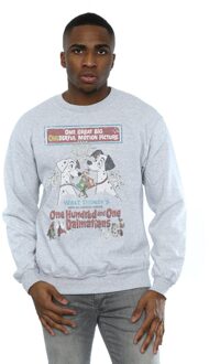 Disney Heren 101 Dalmatiërs Retro Poster Sweatshirt (Sportgrijs) Lichtgrijs - 3XL