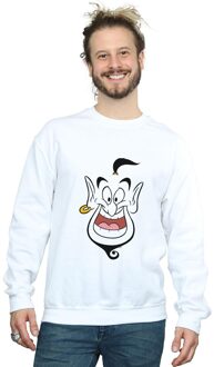 Disney Heren Aladdin Genie Gezicht Sweatshirt (Wit) - maat 4XL