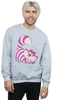 Disney Heren Alice In Wonderland Cheshire Cat Sweatshirt (Sportgrijs) - maat L Lichtgrijs