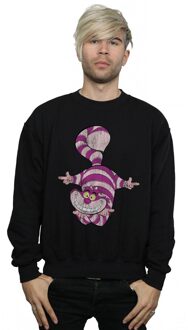 Disney Heren Alice In Wonderland Cheshire Cat Upside Down Sweatshirt (Zwart) - 5XL