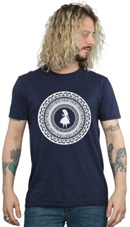 Disney Heren Alice In Wonderland Cirkel T-Shirt (Marineblauw) Navy - M
