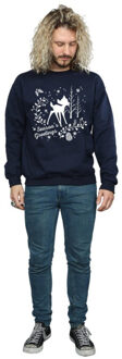 Disney heren bambi kerst groeten sweatshirt Blauw - XL