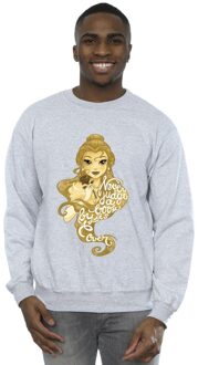 Disney Heren Beauty And The Beast Oordeel Nooit Sweatshirt (Sportgrijs) Lichtgrijs - 2XL